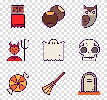 Emoticon Line , halloween elements transparent background PNG clipart