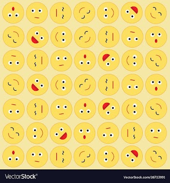 Emoticon seamless pattern vector image