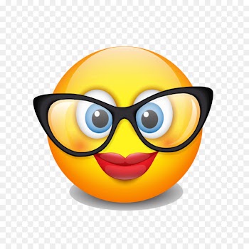 Emoticon Smiley Emoji Glasses - blushing emoji 