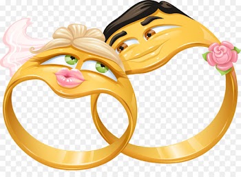 Emoticon Smiley Emoji Wedding anniversary Icon - Vector loving Ring 