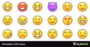 Emotion 40 free icons (SVG, EPS, PSD, PNG files)