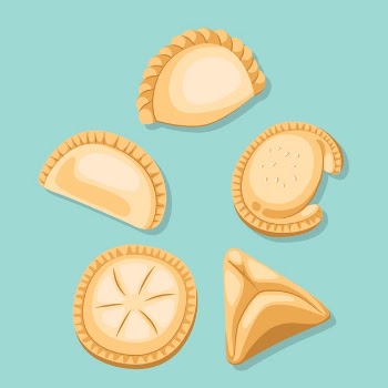 Empanada collection concept Free Vector