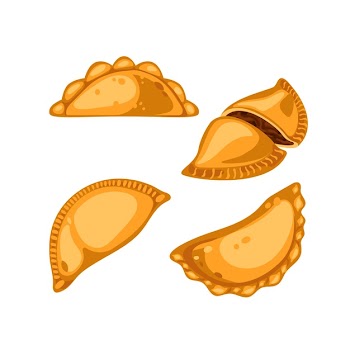 Empanada collection Free Vector
