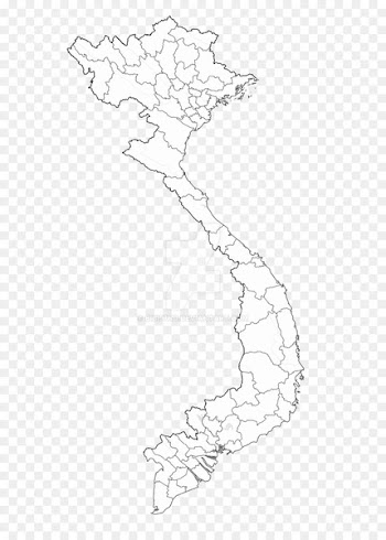Empire of Vietnam Map Black and white - vietnam 