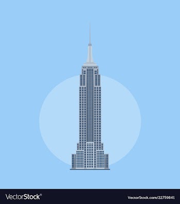Empire state building - united states desig vector image