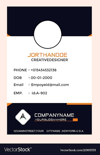 Employee card vector image