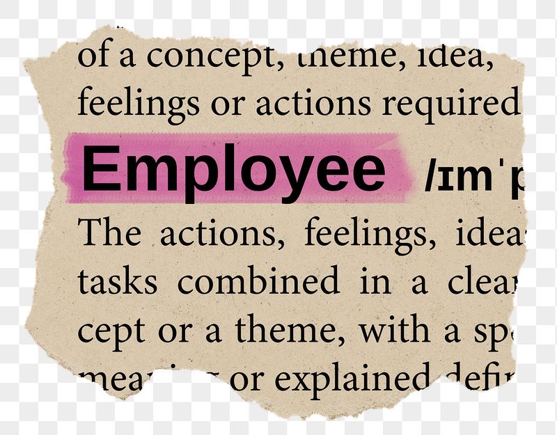 Employee png word sticker, torn | Free PNG - rawpixel