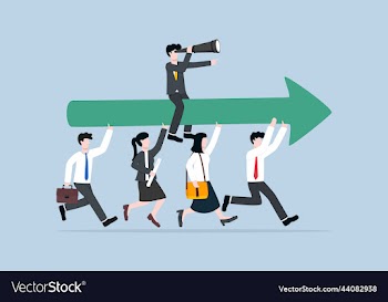 employees carry arrow follow bosss instruction