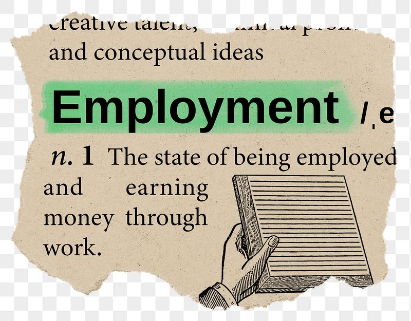 Employment png dictionary word sticker, | Free PNG - rawpixel