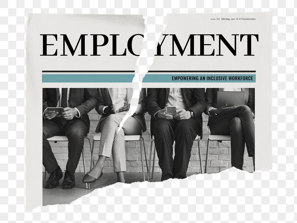 Employment png newspaper sticker, business | Free PNG - rawpixel