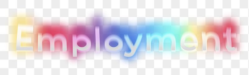 Employment png word sticker, neon | Free PNG - rawpixel