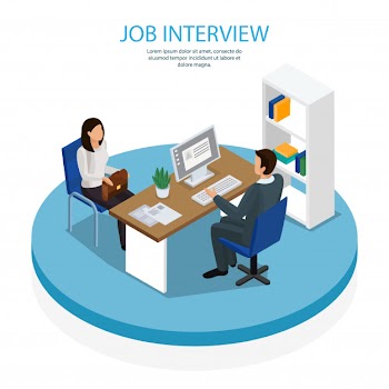 Employment recruitment isometric template Free Vector