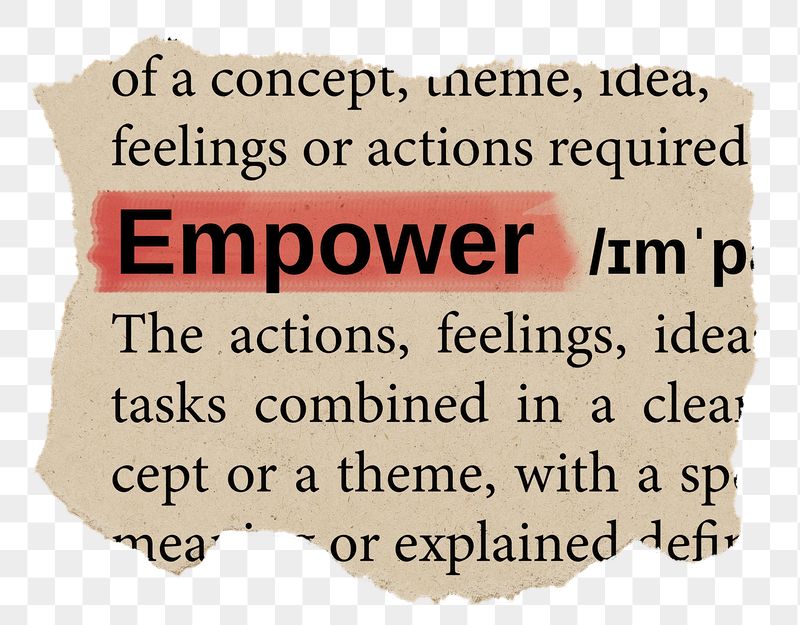 Empower png word sticker, torn | Free PNG - rawpixel