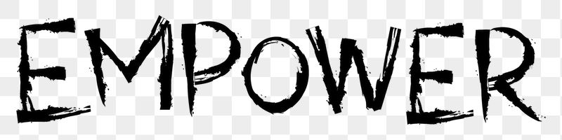 Empower png word sticker typography, | Free PNG - rawpixel