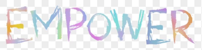 Empower png word sticker typography, | Free PNG - rawpixel