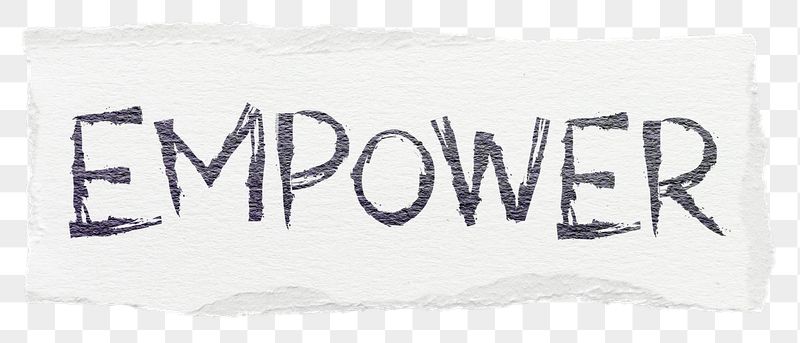 Empower png word sticker typography, | Free PNG - rawpixel