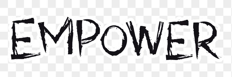 Empower png word sticker typography, | Free PNG - rawpixel