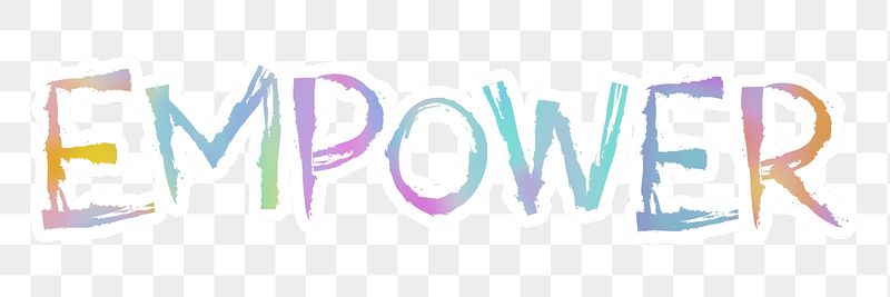 Empower png word sticker typography, | Free PNG - rawpixel