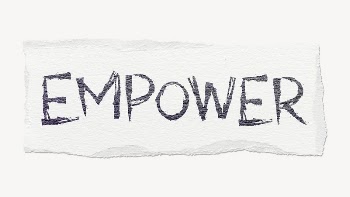 Empower word, ripped paper typography | Free PSD - rawpixel