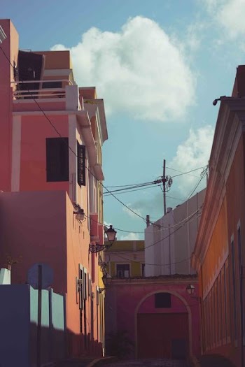 Empty Alley in the Middle of Buildings
