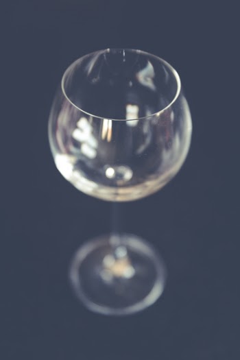 Empty Clear Wine Glass