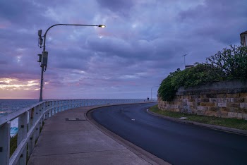 Empty Concrete Pave Road