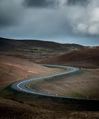 empty curved road