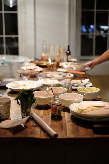 Empty Dinnerware on Table