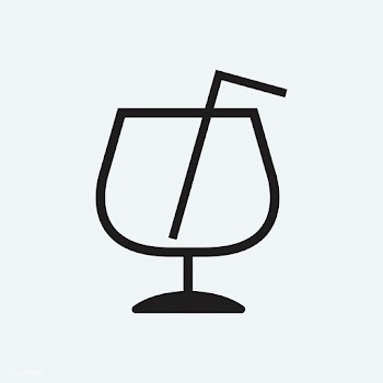 Empty glass with a straw illustration | Free stock vector - 445005