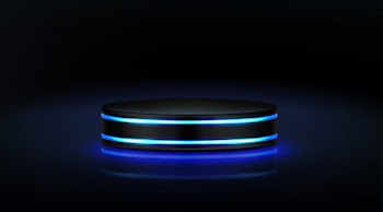 Empty neon stage for product presentation Free Vector