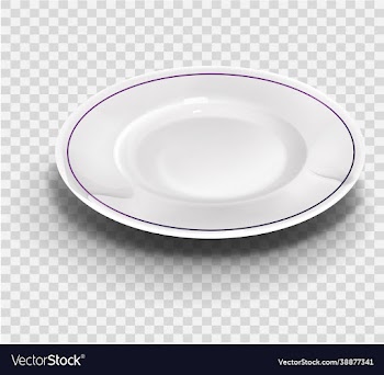 empty plate isolated on transparent background