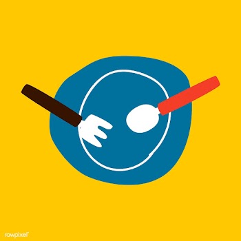 Empty plate with fork and spoon vector | Free stock vector - 516569