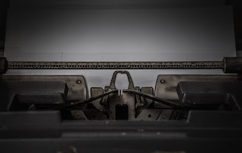 Empty Printer Paper in Typewriter