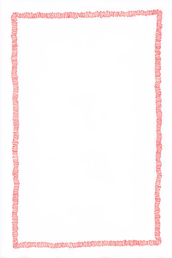 Empty Red Doodle Frame