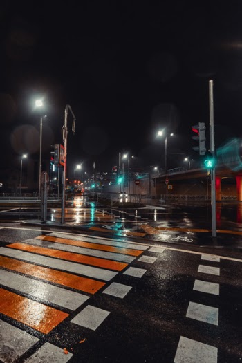 Empty Road during Nighttime