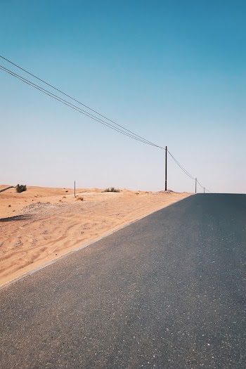Empty Road Near Desert