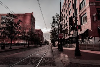 Empty Road With Buildings