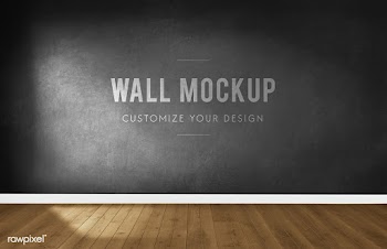 Empty room with a dark gray wall mockup | Free stock psd mockup - 545370