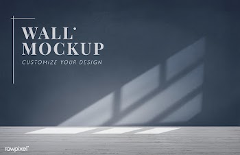 Empty room with a dark gray wall mockup | Free stock psd mockup - 545381