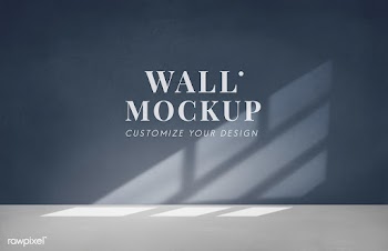 Empty room with a dark gray wall mockup | Free stock psd mockup - 545394