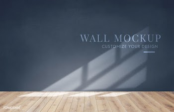 Empty room with a dark gray wall mockup | Free stock psd mockup - 545412