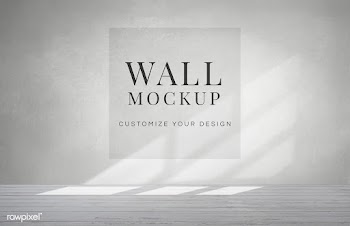 Empty room with a gray wall mockup | Free stock psd mockup - 545366