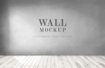 Empty room with a gray wall mockup | Free stock psd mockup - 545383