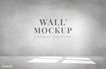 Empty room with a gray wall mockup | Free stock psd mockup - 545397