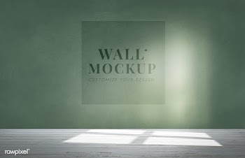 Empty room with a green wall mockup | Free stock psd mockup - 545368