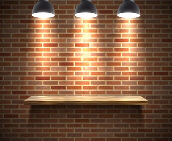 Empty shelf illustration Free Vector