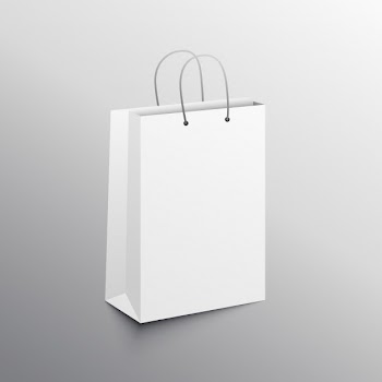 Empty shopping bag mockup Free Vector