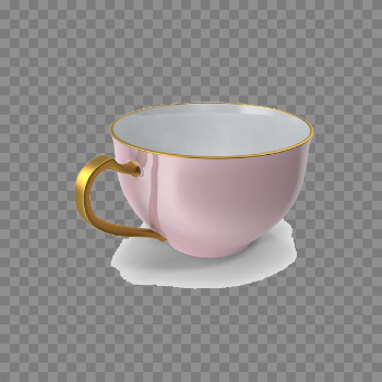 Empty Tea Cup PNG High-Quality Image
