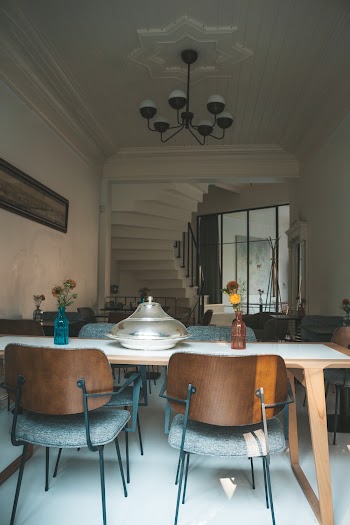 Empty Two Chairs in Front of Table