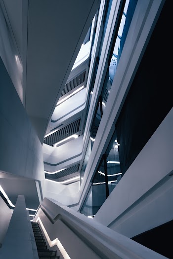 Empty White Concrete Structure